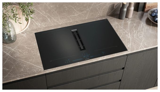 80 cm Induktionskochfeld 4 Kochzonen mit integriertem Dunstabzug iQ700 EX87BNX68E autarkes 