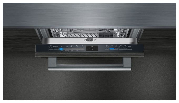 45 cm Geschirrspüler vollintegriert (ohne Front) Leise 9 Maßgedecke aquaStop Funktion iQ100 SR61IX05KE 