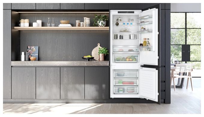 285 l / 98 l Kühl-Gefrierkombi freistehend NoFrost 256 kWh Jahr  iQ300 KB96NVFE0 (Nicht zutreffend) 