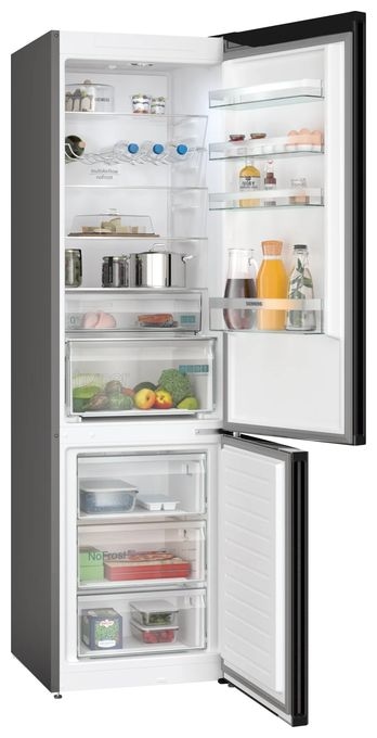 260 l / 103 l Kühl-Gefrierkombi freistehend NoFrost 129 kWh Jahr  iQ300 KG39NXXBF (Edelstahl) 