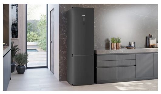 260 l / 103 l Kühl-Gefrierkombi freistehend NoFrost 162 kWh Jahr  iQ300 KG39NXXCF (Schwarz) 