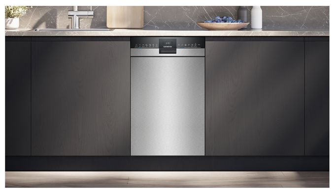 45 cm Geschirrspüler unterbaufähig Leise 10 Maßgedecke aquaStop Funktion Wärmetauscher iQ300 SR43ES25ME 