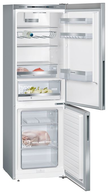 214 l / 94 l Kühl-Gefrierkombi freistehend 149 kWh Jahr  iQ500 KG36EALCA (Edelstahl) 