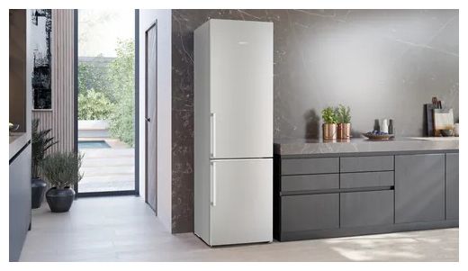260 l / 103 l Kühl-Gefrierkombi freistehend NoFrost 112 kWh Jahr  iQ500 KG39NAIAU (Gebürsteter Stahl) 
