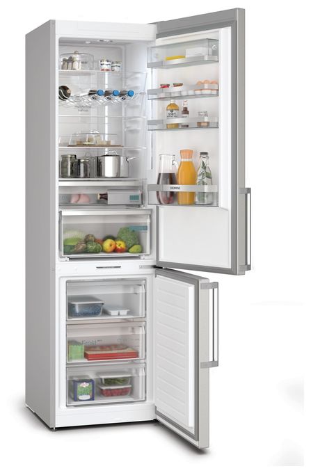 260 l / 103 l Kühl-Gefrierkombi freistehend 162 kWh Jahr  iQ500 KG39NAICT (Edelstahl) 