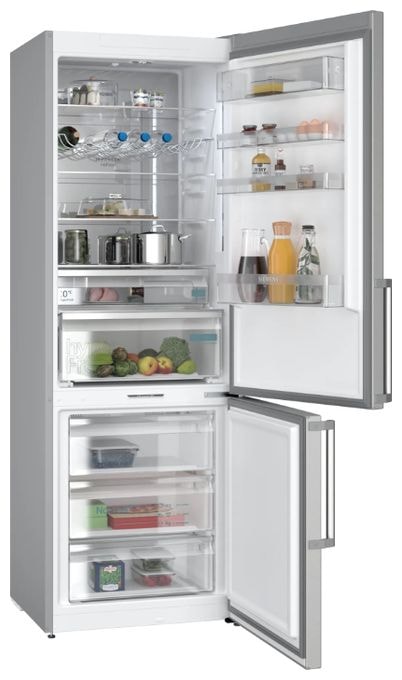 311 l / 129 l Kühl-Gefrierkombi freistehend NoFrost 142 kWh Jahr  iQ500 KG49NAIBT (Edelstahl) 