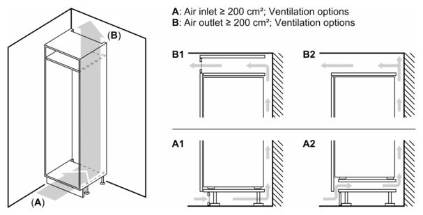 Einbaukühlschrank EEK: D 77 kWh Jahr iQ500 KI31RADD1 