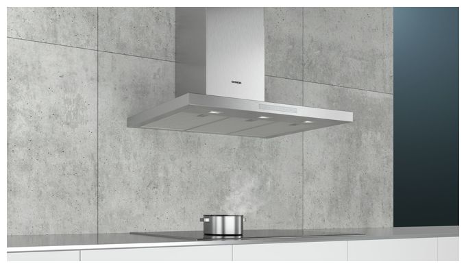 Abluft/Umluft Dunstabzugshaube/Esse Wand 90 cm (Edelstahl) iQ500 LC97BCP50 