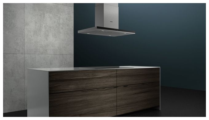 Abluft/Umluft Dunstabzugshaube/Esse Insel 90 cm (Edelstahl) iQ500 LF98BIP50 