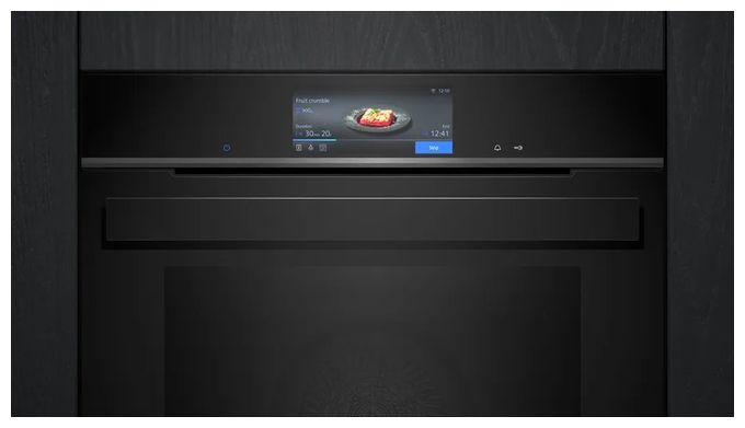 Einbaubackofen groß AutoClean (Schwarz/Edelstahl) iQ700 HB978GMB1 