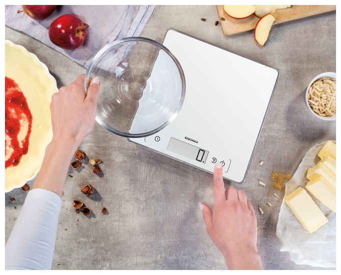 Elektronische Küchenwaage bis 10 kg Genauigkeit 1 g  61505 Page Comfort 400 (Weiß) 