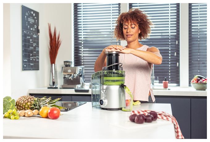 1200 W  8451 Juice Fountain Compact (Schwarz, Silber) 
