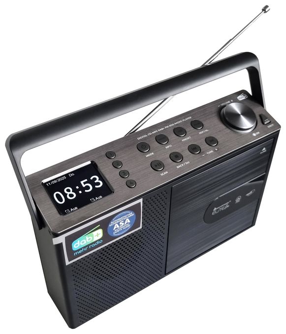 DAB+, FM Radio Tragbar  RCD1190SW (Schwarz) 