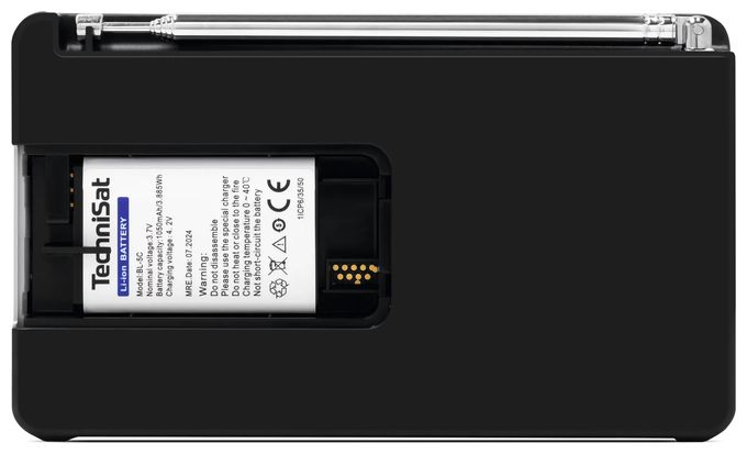 DAB+, FM Radio Tragbar  DigitRadio 1A (Schwarz, Silber) 
