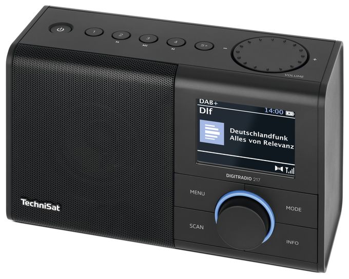 Bluetooth DAB+, FM, VHF Radio Tragbar  Digitradio 217 (Schwarz) 