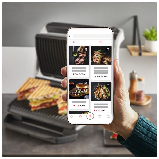 1 Zone(n) 2000 W mit 400 x 200 mm Fläche  GC727D Optigrill+ XL (Schwarz, Edelstahl) 