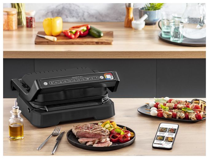 1 Zone(n) 2100 W mit 300 x 200 mm Fläche  GC7748 OptiGrill 4in1 (Schwarz) 