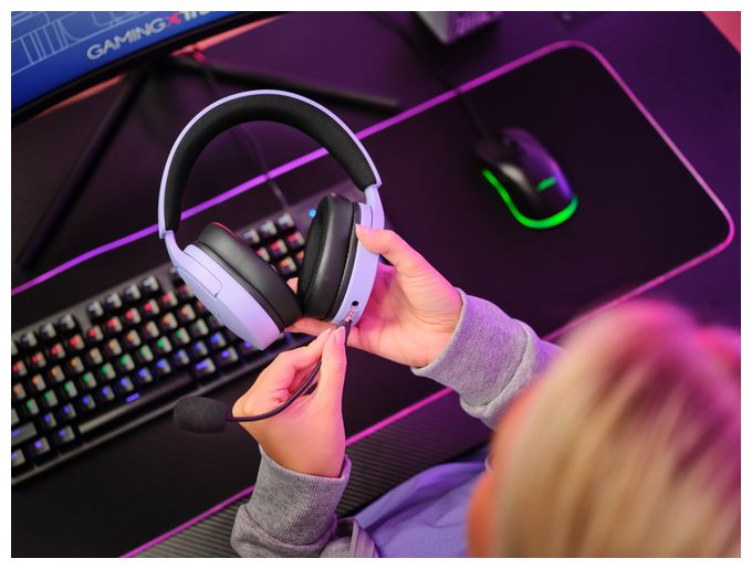 Ohraufliegender Kopfhörer Kabelgebunden USB Typ-A  GXT490 Fayzo (Schwarz, Violett) 