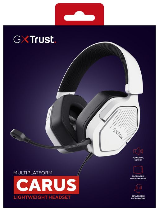 Over Ear Kopfhörer Kabelgebunden  GXT492 Carus (Weiß) 