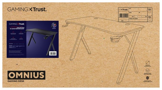 bis 150 kg  GXT710 Luminus Pro RGB Gamingtisch (Schwarz) 