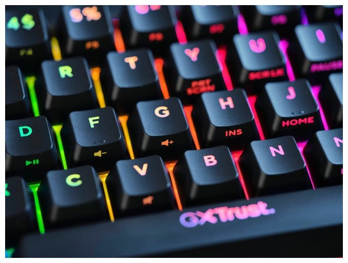 RGB-LED Gaming Tastatur USB  GXT867 Acira (Schwarz, Grau) 