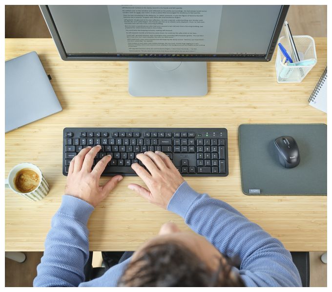 Büro Tastatur RF Wireless  Ody II (Schwarz) 