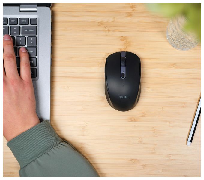 3200 DPI Büro Maus Optisch  OZAA COMPACT Eco (Schwarz) 