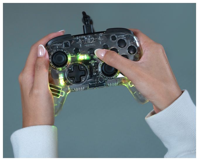 Gamepad für Nintendo Switch, Nintendo Switch 2, Nintendo Switch OLED  Afterglow Wave Wired Controller (Durchscheinend) 