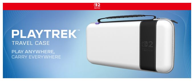 PlayTrek Etui Offiziell von Nintendo lizenzierte Reiseetui zum Schutz deiner Nintendo Switch 2, Weiß 