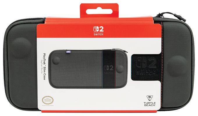PlayTrek Etui Offiziell von Nintendo lizenzierte schlanke Hülle zum Schutz deiner Nintendo Switch 2, Antrazitschwarz 