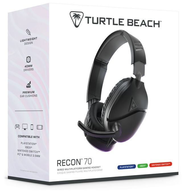 Over Ear Kopfhörer Kabelgebunden  Recon 70 Gaming (Schwarz) 