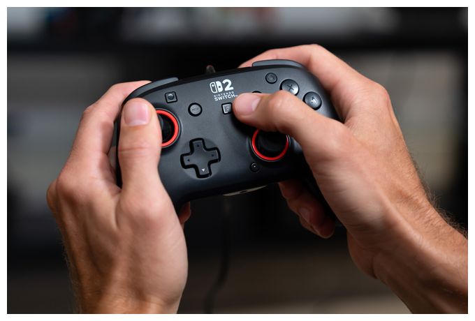 Gamepad für Nintendo Switch, Nintendo Switch 2, Nintendo Switch OLED  Rematch Wired Controller (Schwarz) 