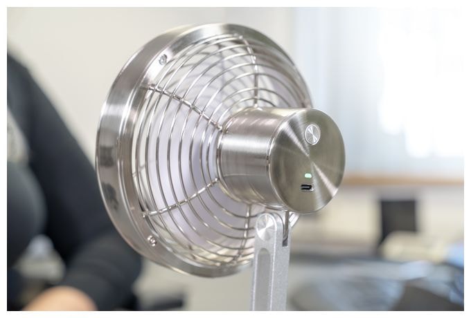  Steel Flex Akku-Tischventilator (Chrom) 