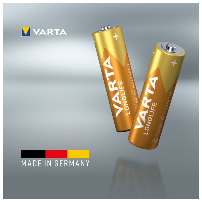 AA Alkali 1,5 V 4 Stück  Longlife Batterie (Gold/Gelb) 