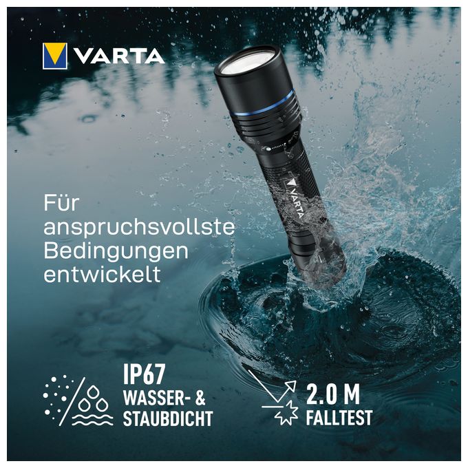 Night Cutter Pro F20R Hochleistungs-LED-Taschenlampe (1000lm, wasserdicht IP67, Luftfahrtaluminium, Präzisionsfokus, inkl. Schlüsselband) schwarz für den professionellen Einsatz, Outdoor oder Haushalt 