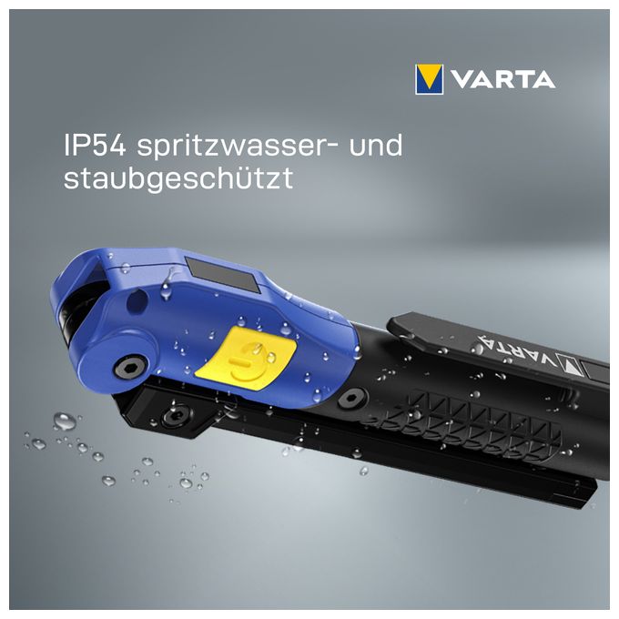Taschenlampe, Werkstattlampe wiederaufladbar, Work Flex Multifunction Light F20R Arbeitsleuchte inkl. UBS Typ C Kabel, 180° faltbares Design, Magnet & Clip, spritzwasser- und staubgeschützt 