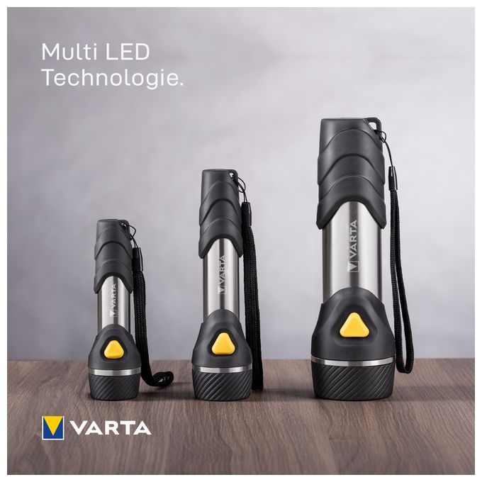 Taschenlampe mit 5 LEDs inkl. 1x AA Batterien, Day Light Multi LED F10 Leuchte, Taschenleuchte mit Anhänger, Lampe ideal für Haushalt, Angeln, Garage, Notfall, Stromausfall, Outdoor 