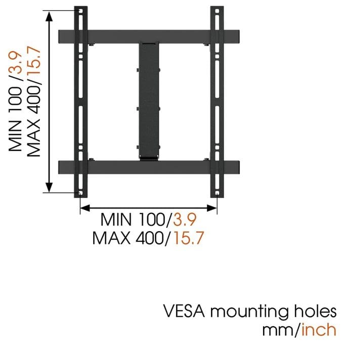 Wand Halterung 120° bis 139,7 cm (55") 20 kg 0 - 20° Wall 2225 