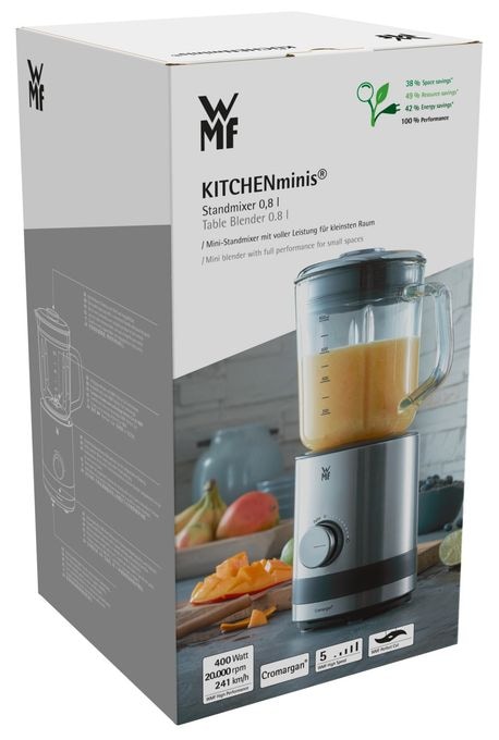 0,8 l Standmixer 5 Geschwindigkeiten 400 W (Schwarz, Edelstahl, Transparent) KÜCHENminis 