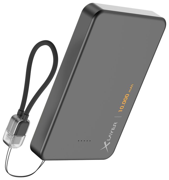 1000 mAh Powerbank USB Typ-C Kabelloses Laden  MagFix Pro (Schwarz) 