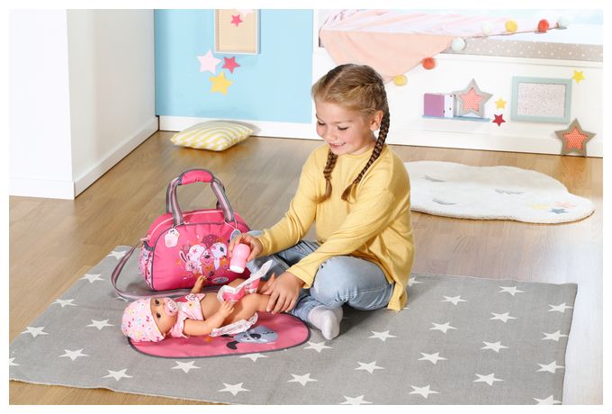 BABY born Wickeltasche mit Wickelunterlage 
