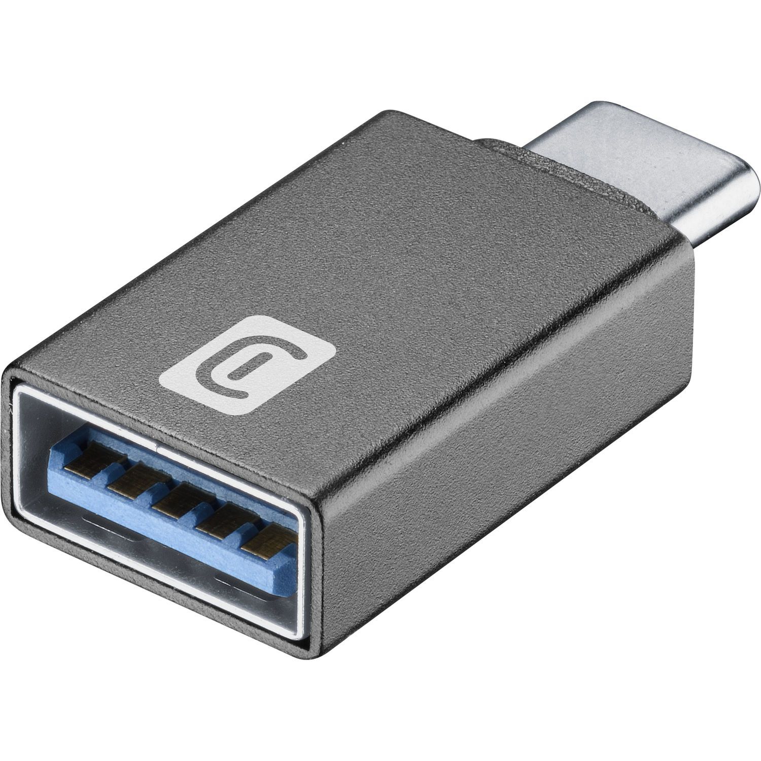 Cellular Line USB C auf USB A Weiblich Adapter (Schwarz) 60284