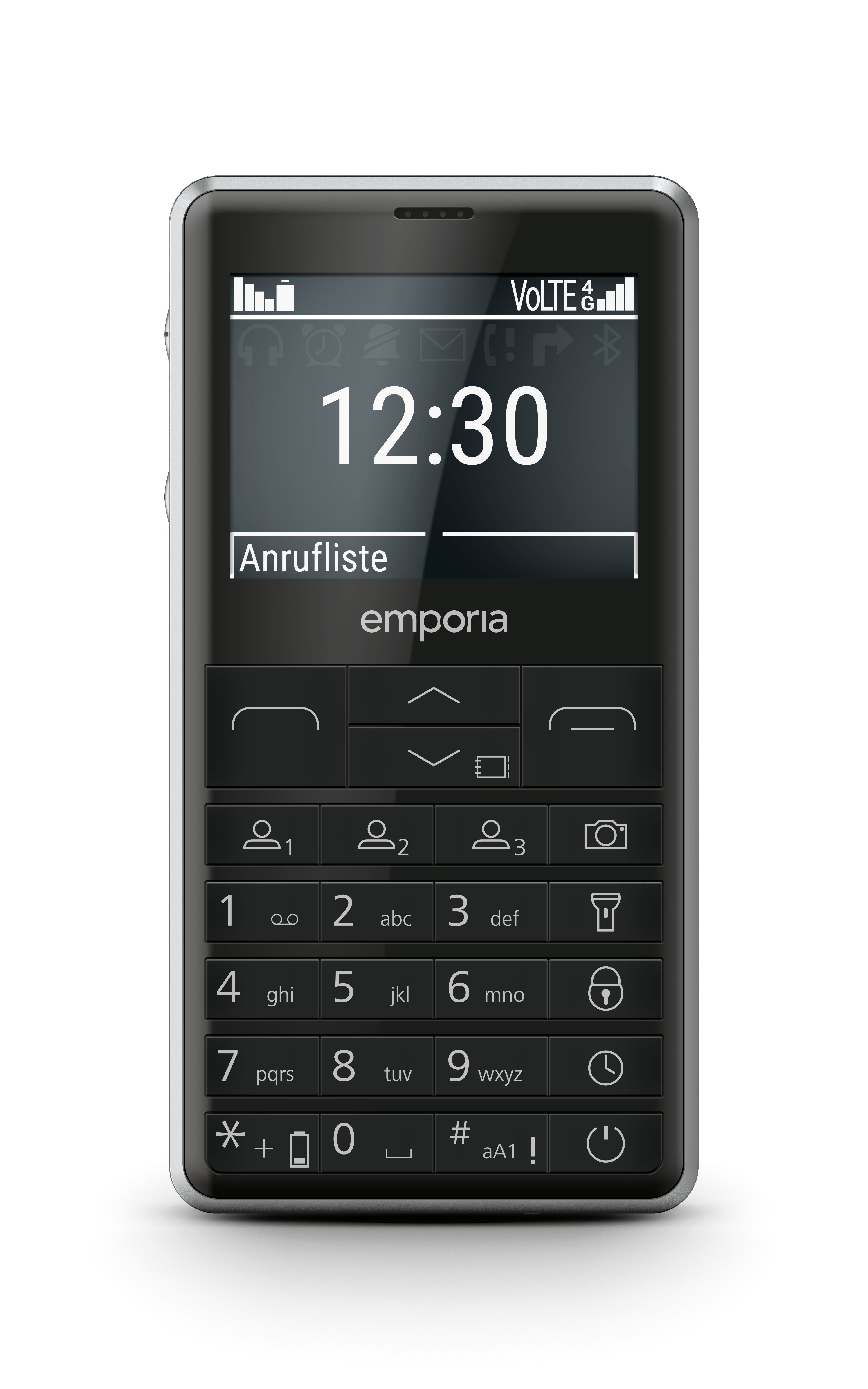 Emporia 4G Smartphone 5,87 cm (2.31 Zoll) 2 MP Single SIM (Schwarz) Prime LTE M76-LTE_001