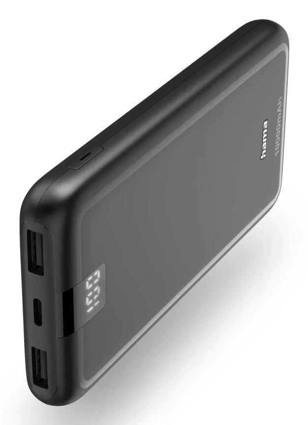 Hama 10000 mAh Powerbank USB Typ-C 139546 Power Pack Performance 10 (Anthrazit) 00139546
