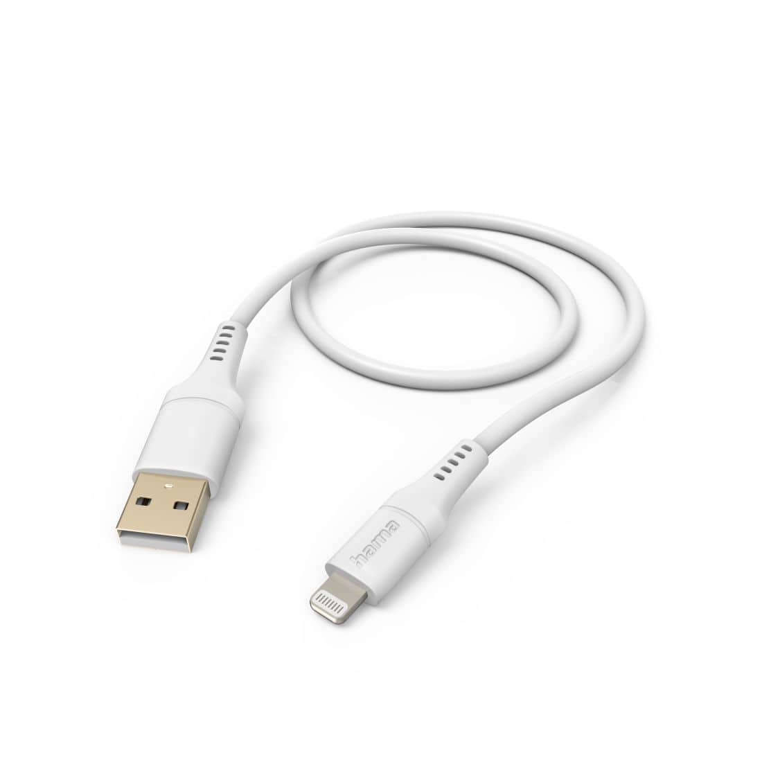 Hama Lightning auf USB A Männlich 1,5 m 201568 Flexible (Weiß) 00201568