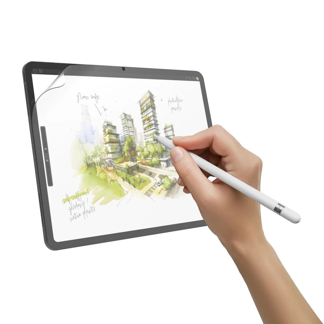 Papierähnliche Schutzfolie für den Bildschirm aus PET Flexiglas 3H für Apple iPad 11 bis 27,9 cm (11") 210951 Feels Like Paper (Transparent) Image