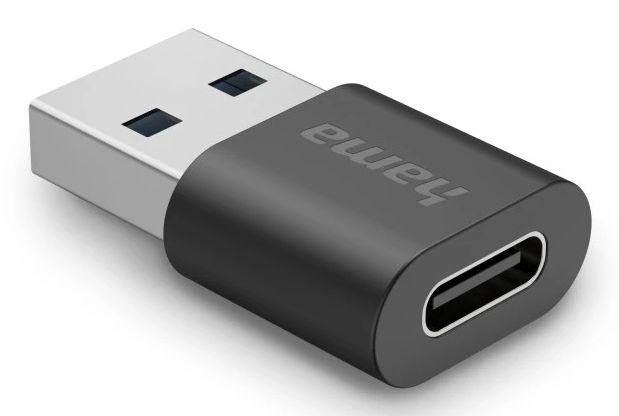 Hama USB-Adapter, USB-A-Stecker - USB-C-Buchse, USB 3.2 Gen2, 10 Gbit / s 00200357