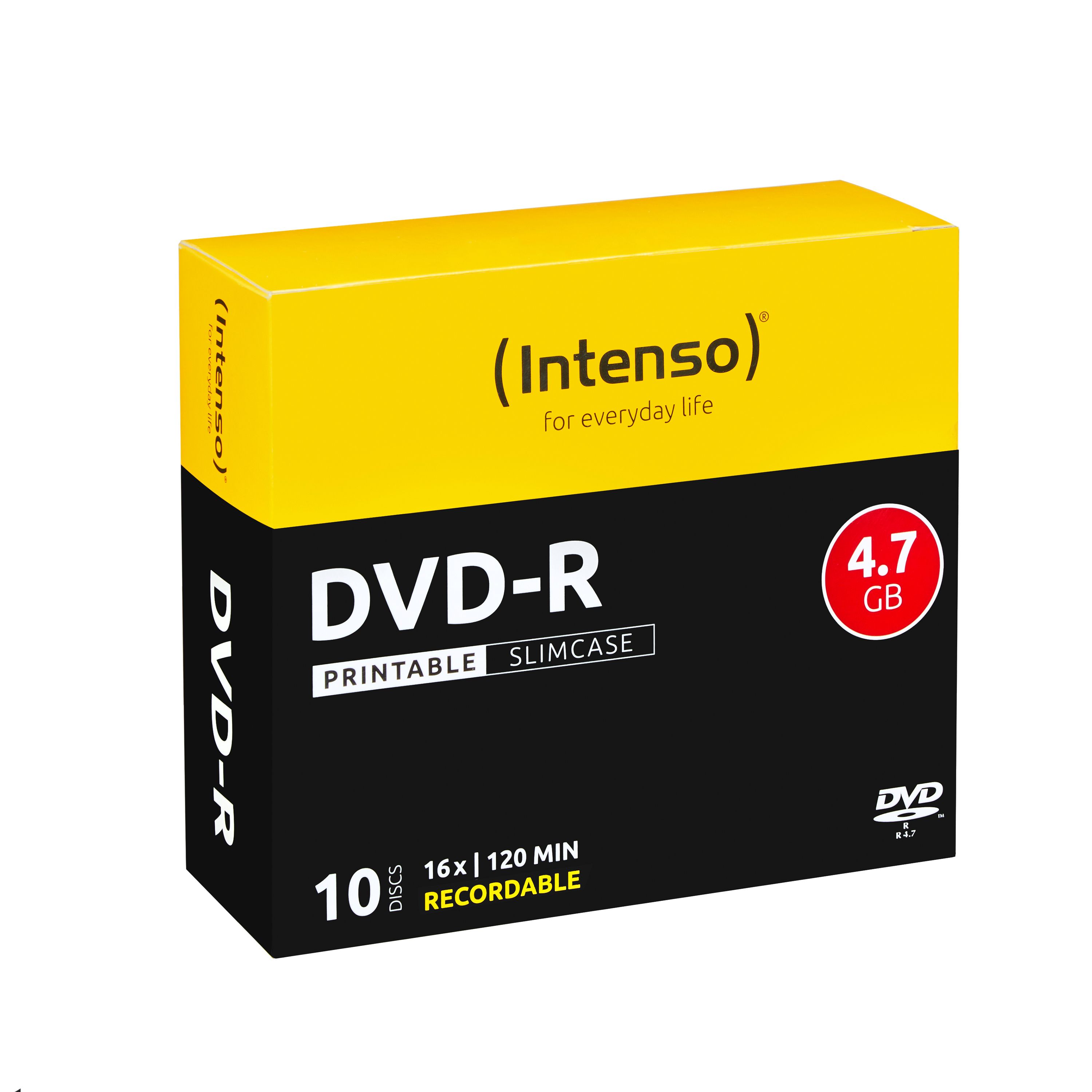 Intenso DVD-R 4.7GB, Printable, 16x 4801652