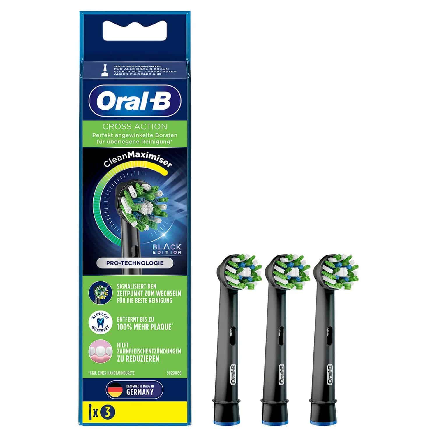 Oral-B Aufsteckbürsten, schwarz, 3 Stück 13209046