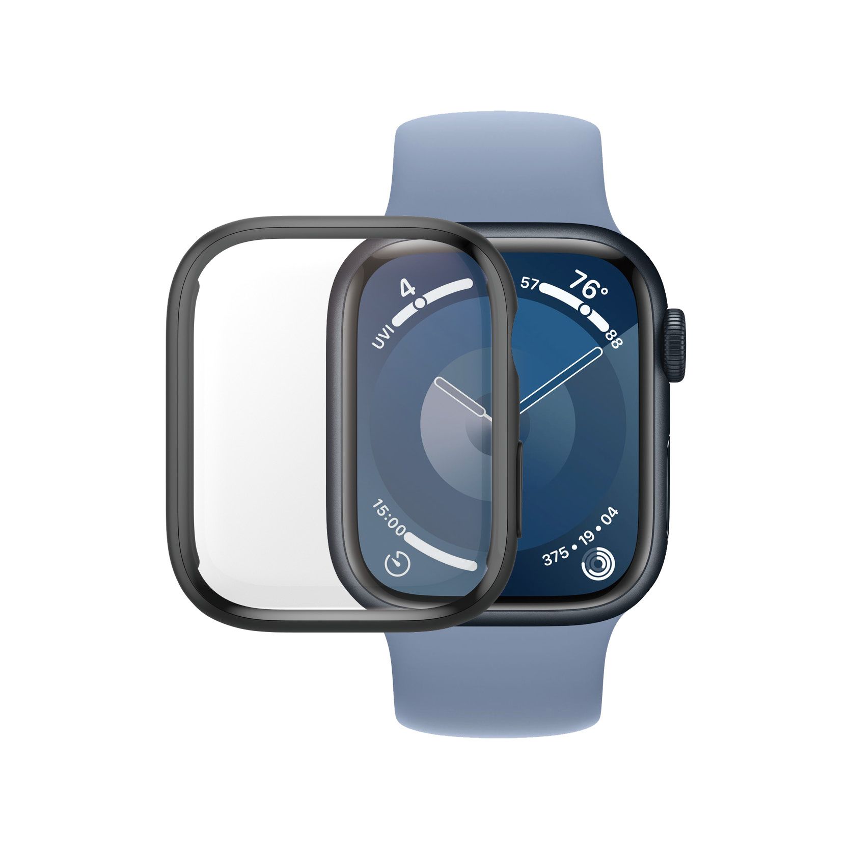 PanzerGlass® Displayschutz Full Body Apple Watch Series 9 mit D3O® | 41mm | Schwartz 3689